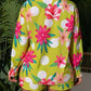 Floral printed long sleeve top & short set in multi