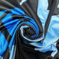 Gradient contrast sleeveless dress in blue