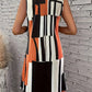 Gradient contrast sleeveless dress in nude