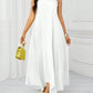 Gradient lace splicing long dress in white