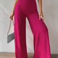 High waist wide leg trousers in pink