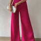 High waist wide leg trousers in pink