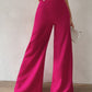 High waist wide leg trousers in pink