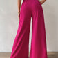 High waist wide leg trousers in pink