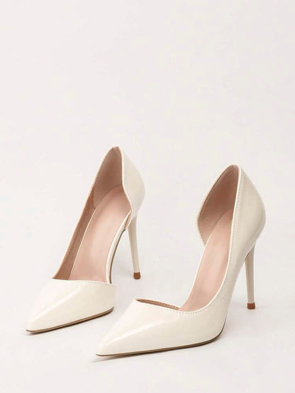 High heel pointed toe in nude