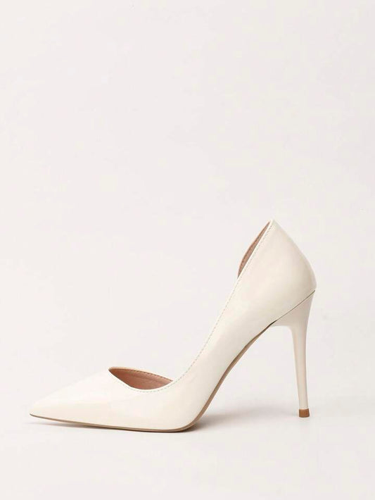 High heel pointed toe in nude