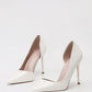 High heel pointed toe in white