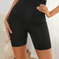 High waisted rib knit shapewear in black