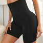 High waisted rib knit shapewear in black