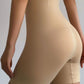 High waisted rib knit shapewear in nude