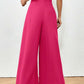 Ultra High Waist Plicated Detail Wide Leg Pants