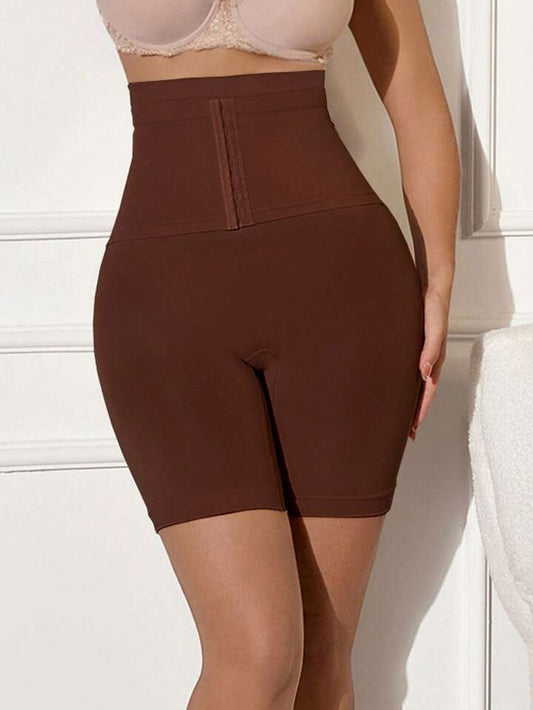 High waist seamless slimming shorts in brown