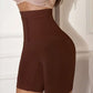 High waist seamless slimming shorts in brown