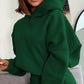 Hooded sweatshirt & sweatpant set in green