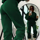 Hooded sweatshirt & sweatpant set in green