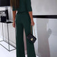 Slim bell bottoms trousers in green