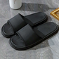 Indoor home bathroom flip flops in black