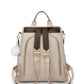 Large capacity shoulder bag in beige