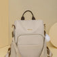 Large capacity shoulder bag in beige