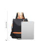 Large capacity shoulder bag in black
