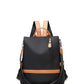 Large capacity shoulder bag in black