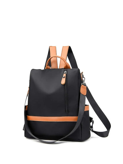 Large capacity shoulder bag in black