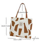 Letter graphic geometric pattern tote bag in multi