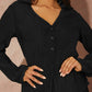 Lettuce trim button front top & pant in black