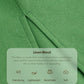 Linen-blend mid rise solid belted split maxi skirt in green