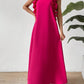 Loose fit ruffle trim maxi dress in pink