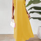 Loose fit ruffle trim maxi dress in yellow