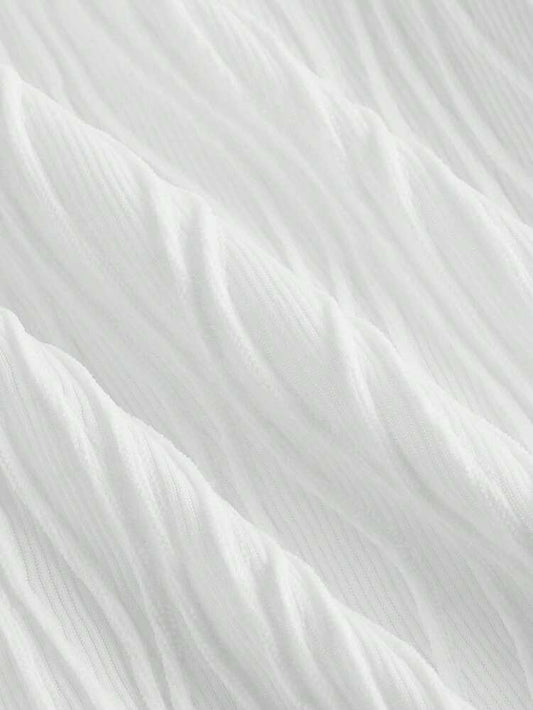 MOD Solid fuzzy cami dress in white