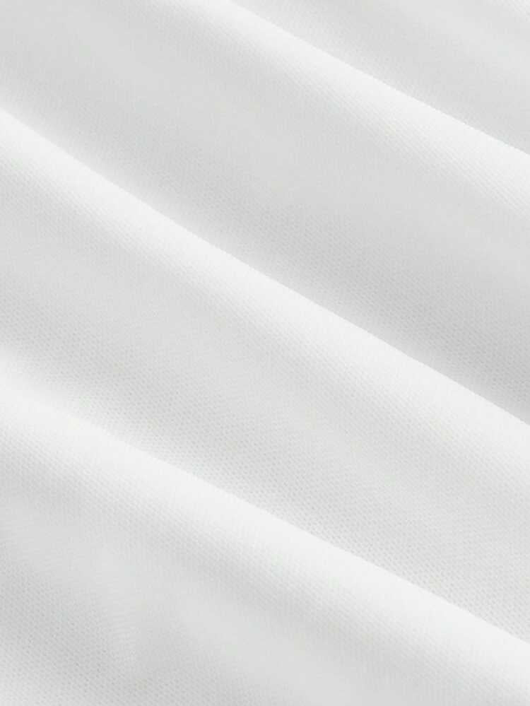 MOD asymmetrical neck dress in white