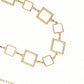 Metal square waist chain belt in silver