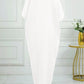 Notched batwing sleeve maxi in white