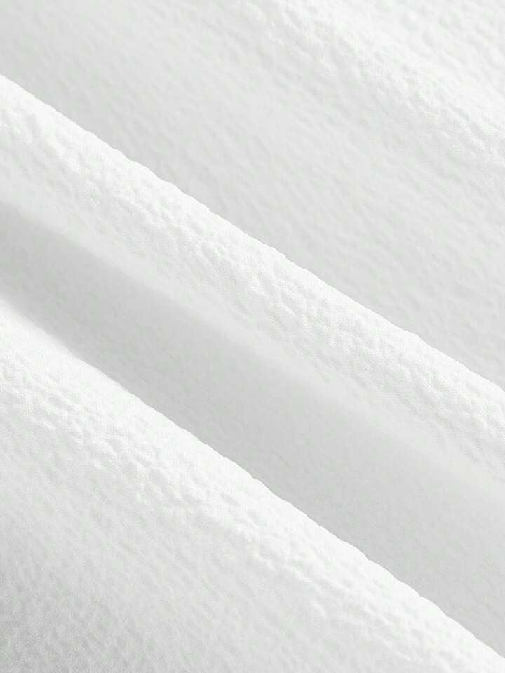 One shoulder ruched asymmetrcial neck dress in white