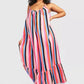Plus striped drop hem maxi in multi