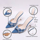 Pointed toe formal high heels in blue