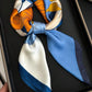 Printed lightweight scarf in blue
