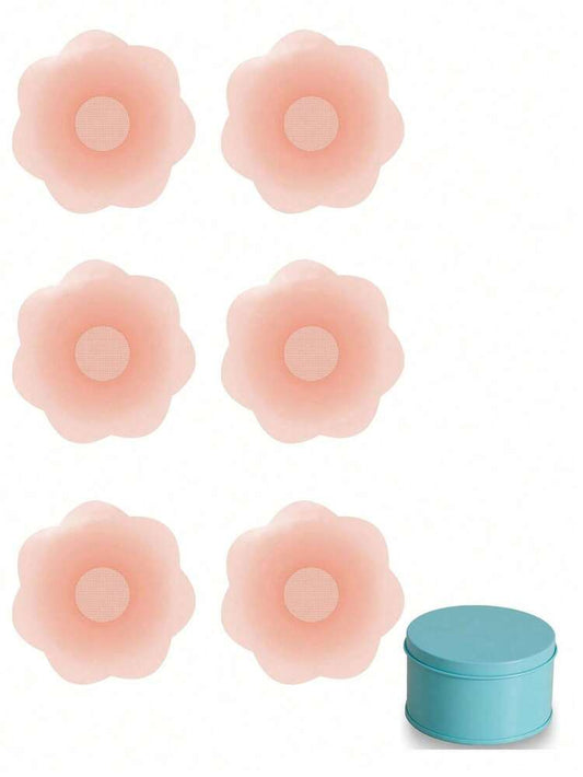 6pcs Reusable nipple covers in nude