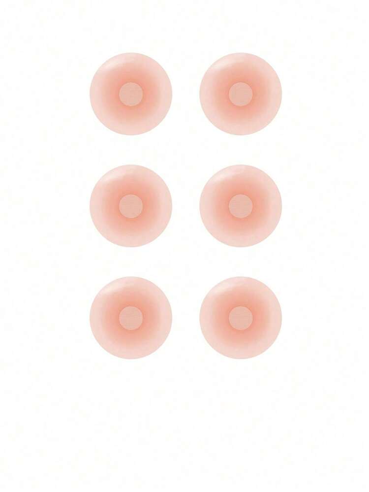6pcs Reusable nipple covers in nude