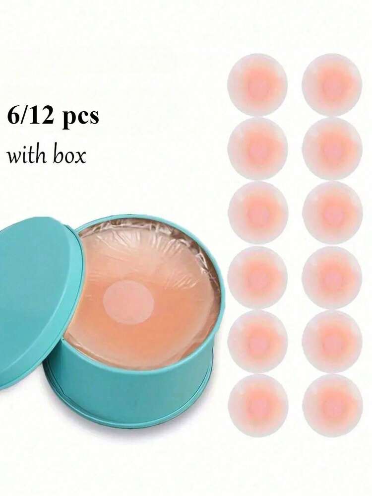 6pcs Reusable nipple covers in nude