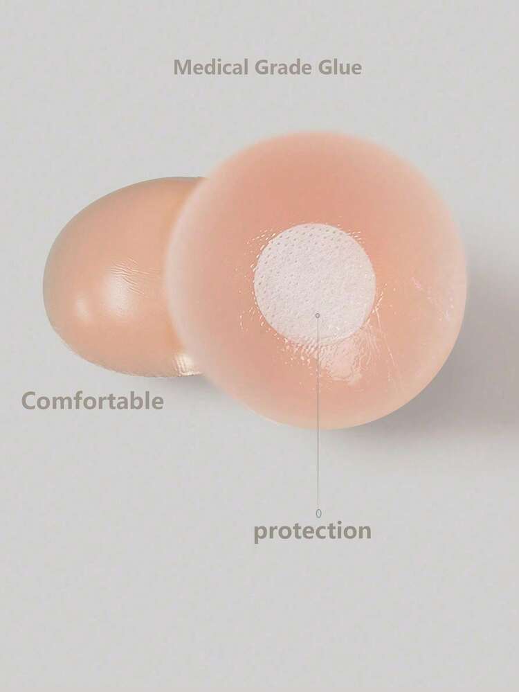 3pcs Reusable nipple covers in nude