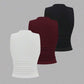 Ruched gold decor top in wine
