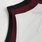 Ruched gold decor top in white
