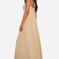Ruched maxi dress in nude