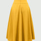 Ruched waist maxi skirt in yellow