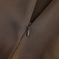 Satin high waist skirt in brown