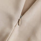 Satin high waist skirt in nude