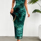 Sleeveless slim fit bodycon midi in green